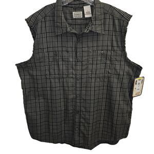 C.E. Schmidt Workwear Sleeveless Button Down Shirt w/ Chest Pockets NWT Men's 2X